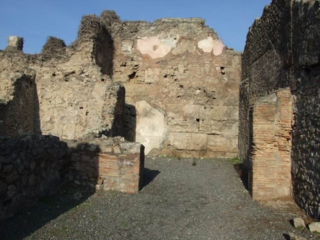 VII.14.3 Pompeii.  December 2007.  Looking north to rear room with small room or cupboard on rear west side.