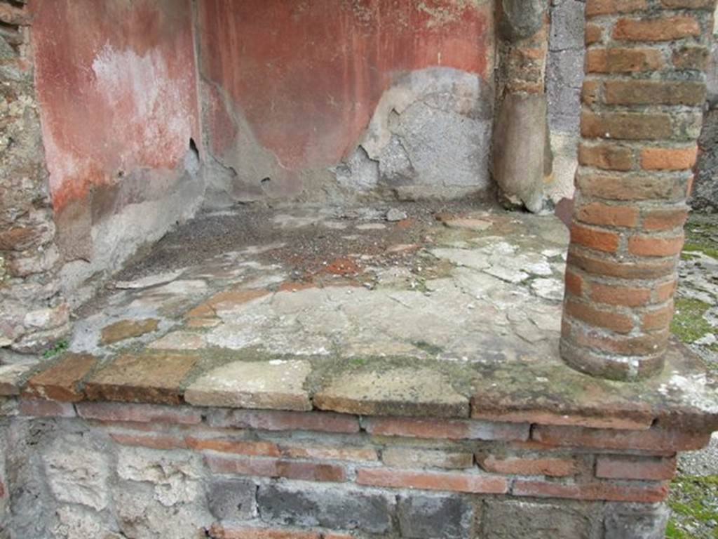 VII.14.5 Pompeii.  March 2009. Lararium. Base.