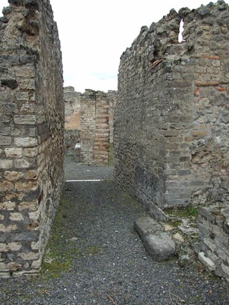 VII.14.5 Pompeii. March 2009. Room 15, looking north along corridor.