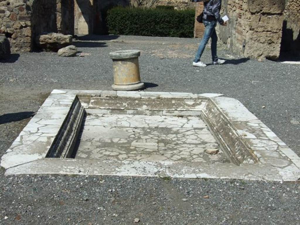 VII.14.9 Pompeii. March 2009. Room 1, looking north across impluvium.