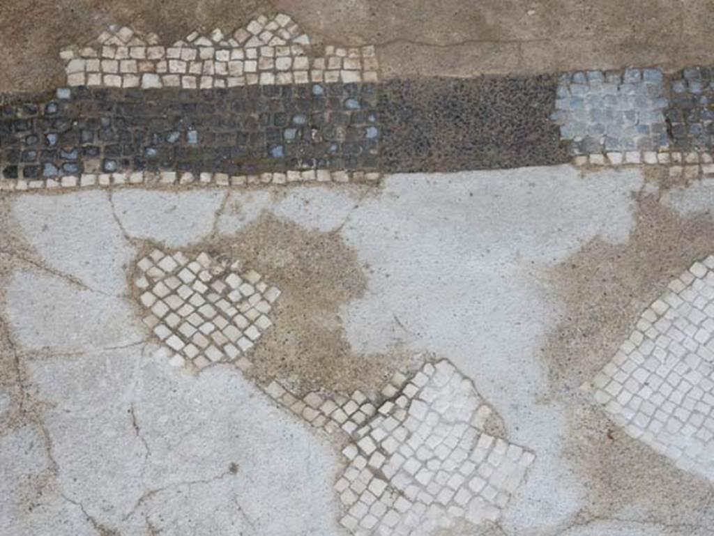 VII.15.2 Pompeii. May 2018. Detail of black and white pattern mosaic. Photo courtesy of Buzz Ferebee.