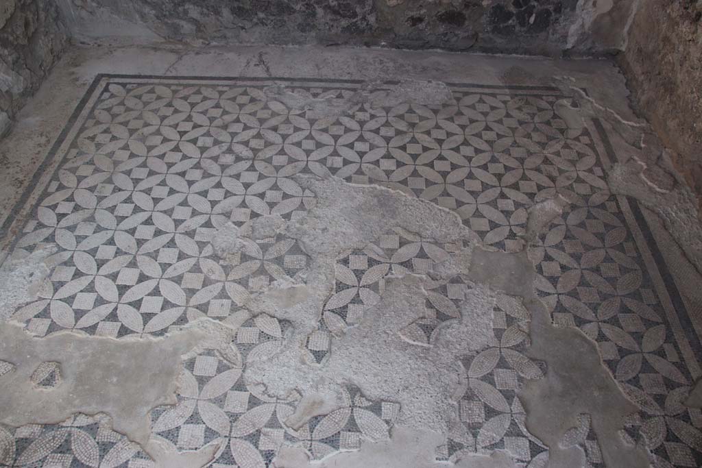 VII.15.2 Pompeii. September 2017. Mosaic flooring in cubiculum on north-east corner of atrium. 
Photo courtesy of Klaus Heese.
