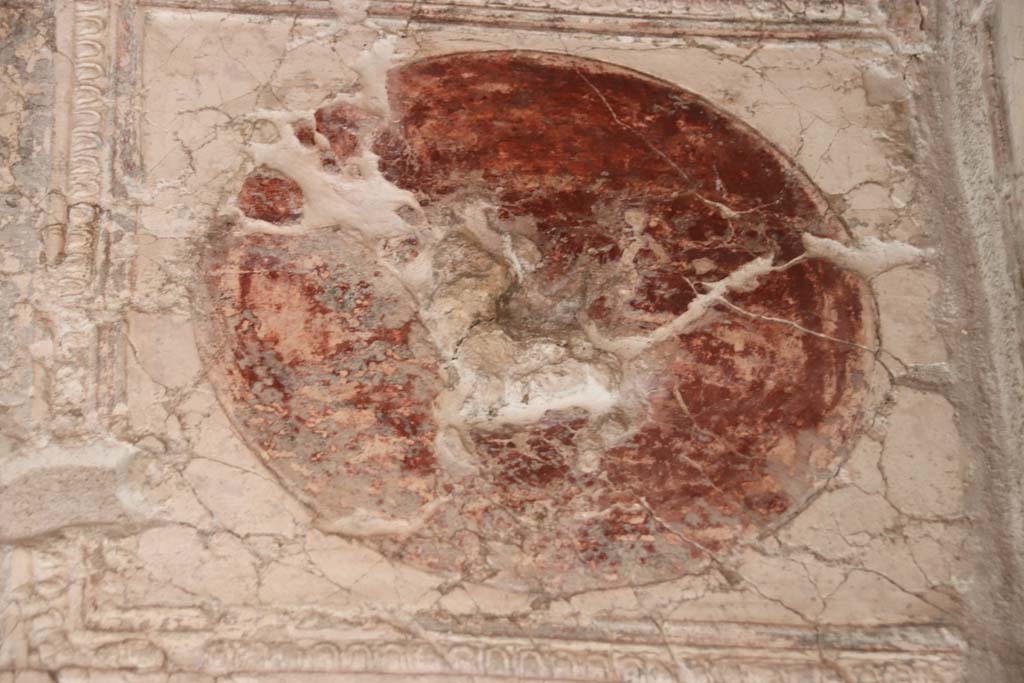 VII.16.a Pompeii. October 2020. Room 1, upper south wall in south-west corner.  Photo courtesy of Klaus Heese.