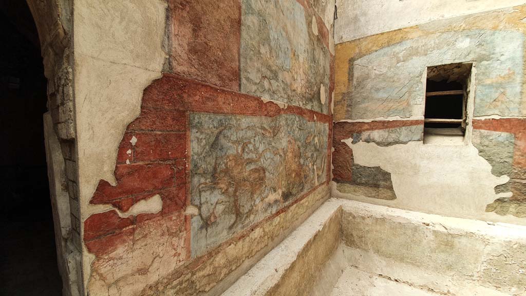 VII.16.a Pompeii. July 2021. Room 9, looking towards west wall. Octopus scene.
Foto Annette Haug, ERC Grant 681269 DÉCOR.