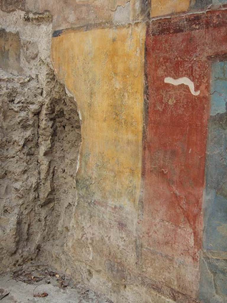 VII.16.a Pompeii. December 2006. 
Room 9, lower south wall of cascade, plant painting.
