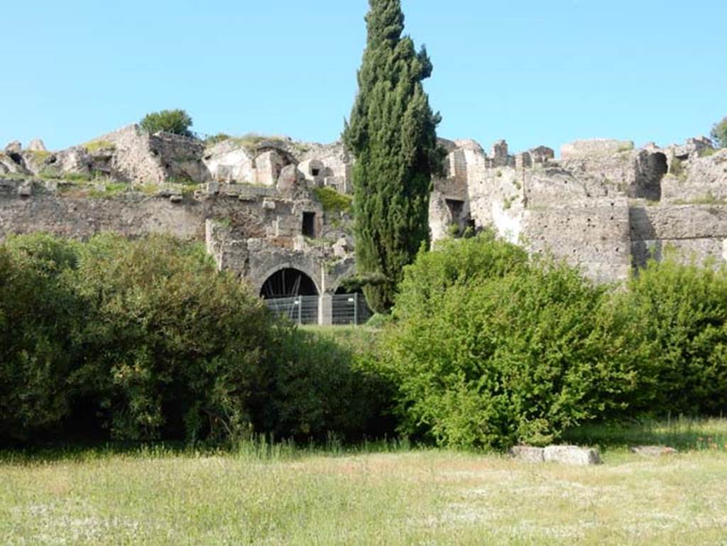 VIII.1.3 Pompeii. May 2015. Looking north-east from rear of Temple of Venus and area of Via Championnet.  Photo courtesy of Buzz Ferebee.