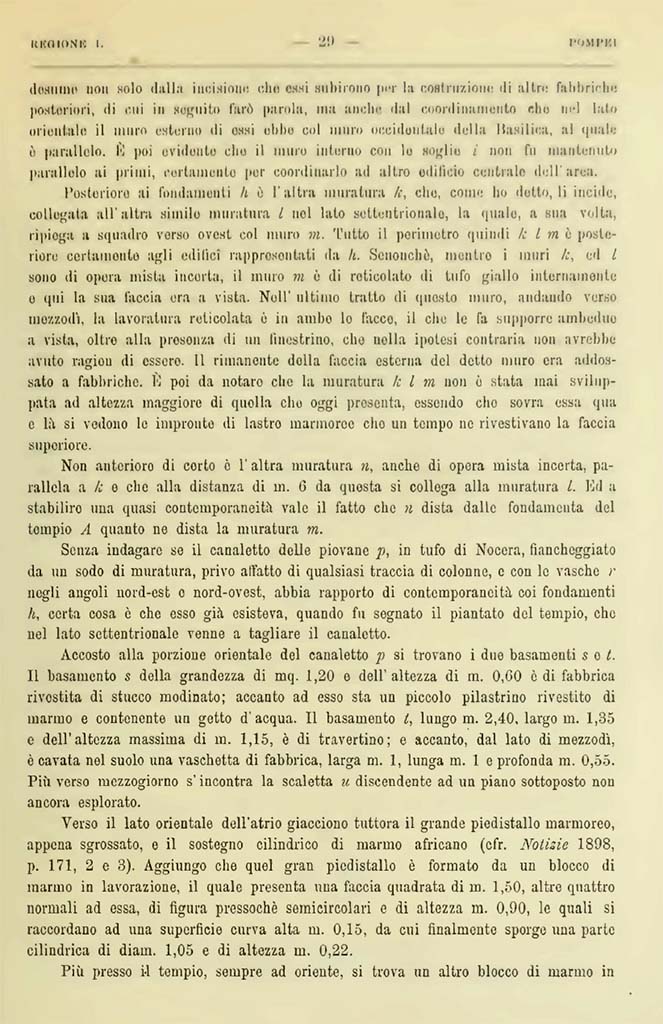 VIII.1.3 Pompeii. Notizie degli Scavi di Antichità, 1900, Page 29.