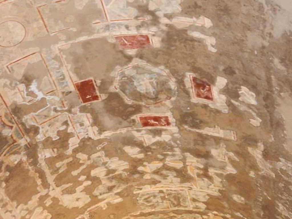 VIII.1.a, Pompeii. May 2018. Oecus A, detail of vaulted ceiling. Photo courtesy of Buzz Ferebee.