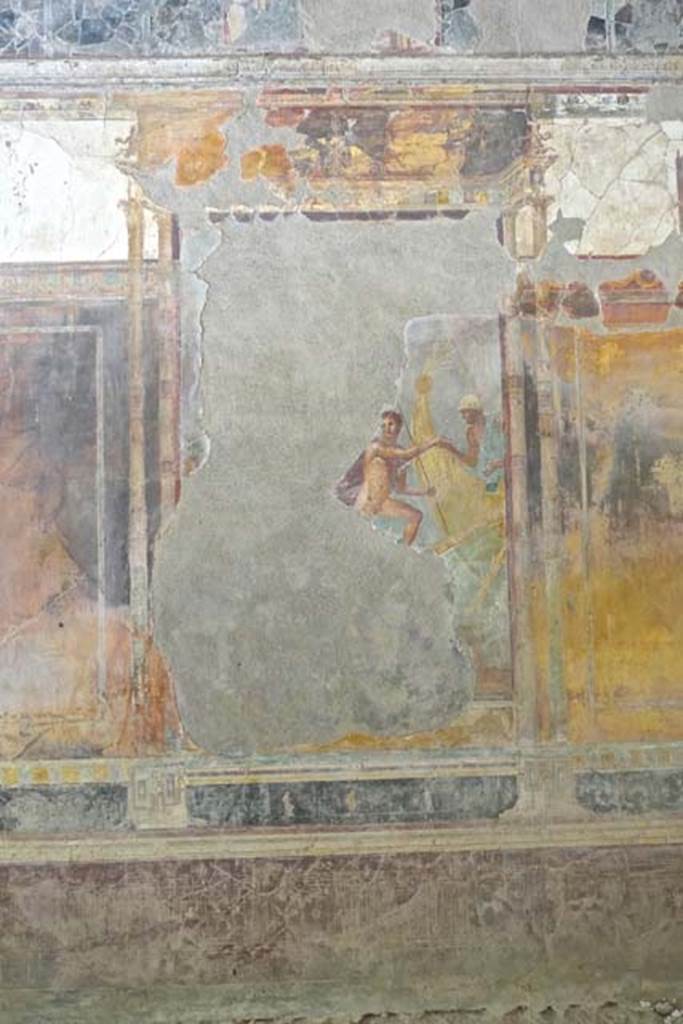 VIII.1.a, Pompeii. June 2017. Central painting from north wall of Oecus A.
Photo courtesy of Michael Binns.