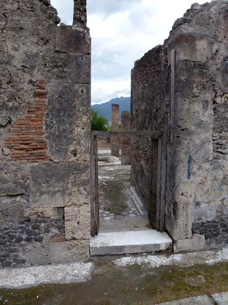 VIII.2.1 Pompeii. September 2011. Entrance doorway, looking south.