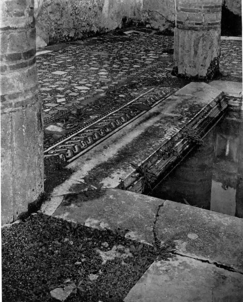 VIII.2.1 Pompeii. c.1930. Looking towards north-west corner of atrium. 
See Blake, M., (1930). The pavements of the Roman Buildings of the Republic and Early Empire. Rome, MAAR, 8, (p. 39, 65, 77 & Pl.14, tav.1).