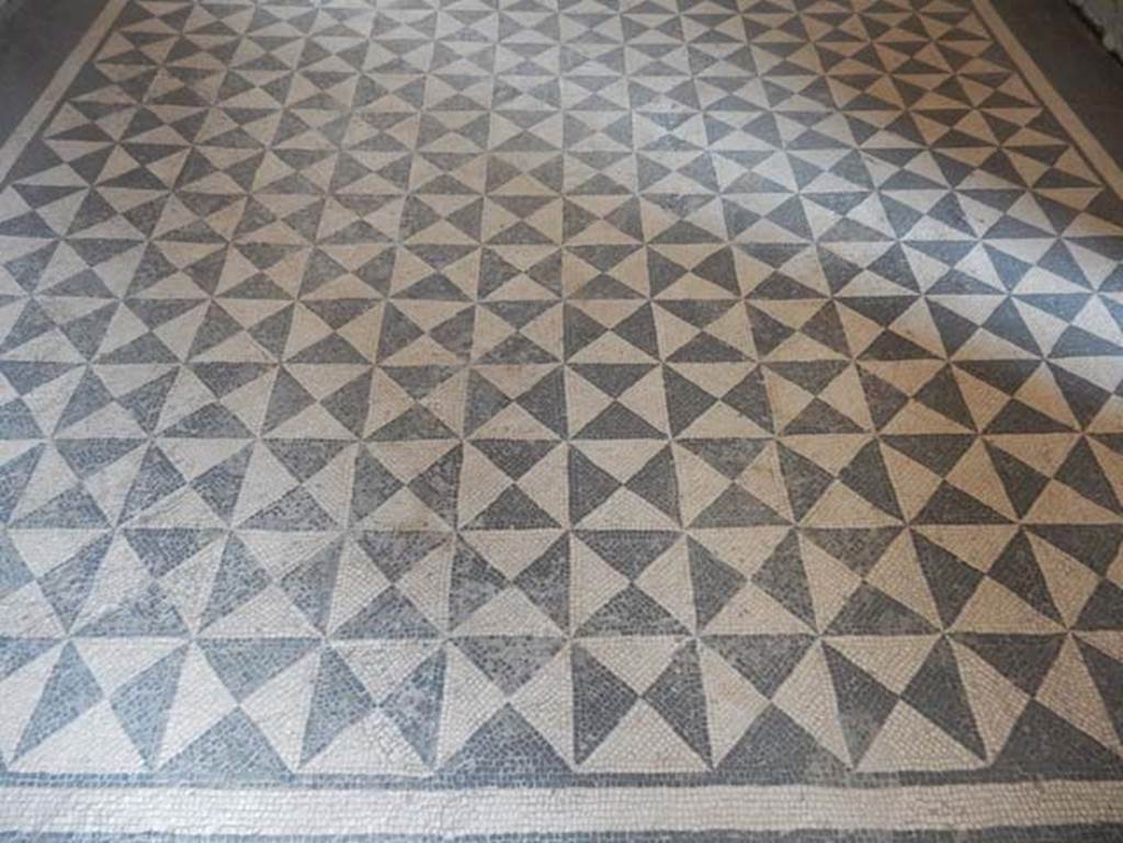 VIII.2.1 Pompeii. May 2018. Looking east across mosaic flooring in ala on east side of atrium.  Photo courtesy of Buzz Ferebee.