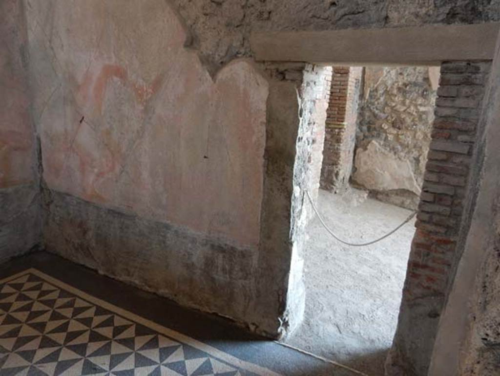 VIII.2.1 Pompeii. May 2018. Looking towards the south wall, with doorway to ala in south-east corner of atrium. Photo courtesy of Buzz Ferebee.