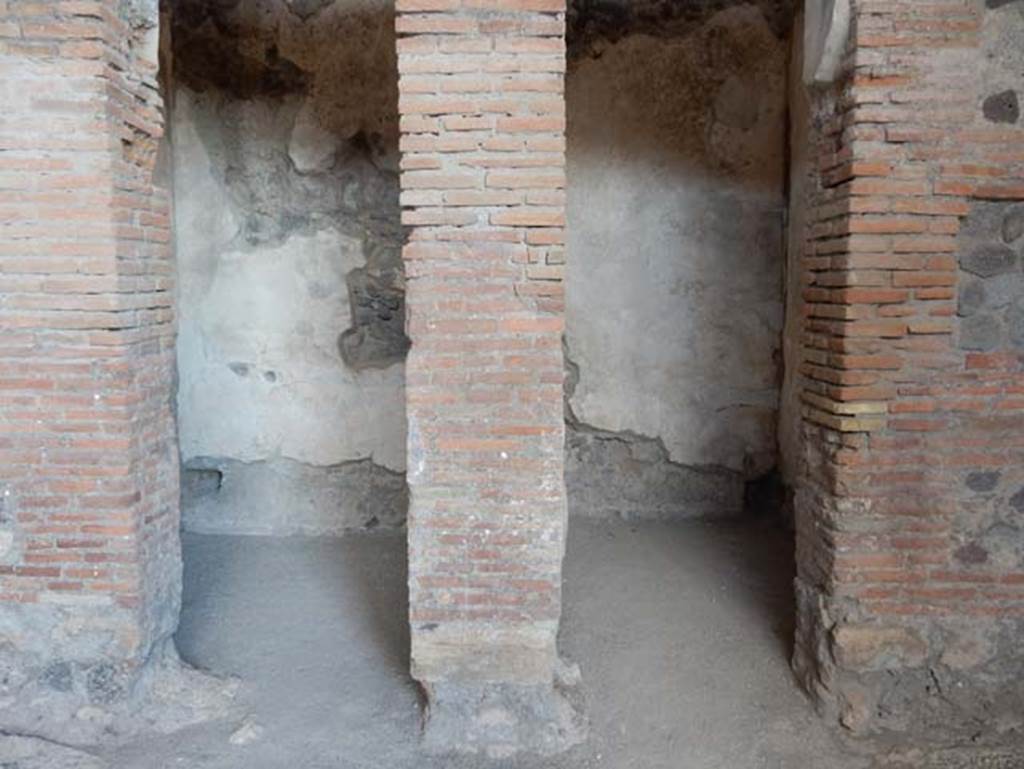 VIII.2.1 Pompeii. May 2018. Looking east towards two doorways in ala in south-east corner of atrium. Photo courtesy of Buzz Ferebee.