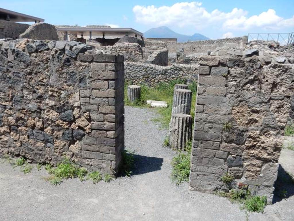 VIII.2.5, Pompeii. May 2018. Rear room of VIII.2.5, reached through Championnet complex from VIII.2.3. Looking north through doorway. Photo courtesy of Buzz Ferebee.