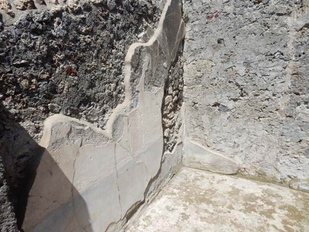 VIII.2.3 Pompeii. May 2018. North wall and north-east corner of room on south side of entrance corridor. Photo courtesy of Buzz Ferebee.