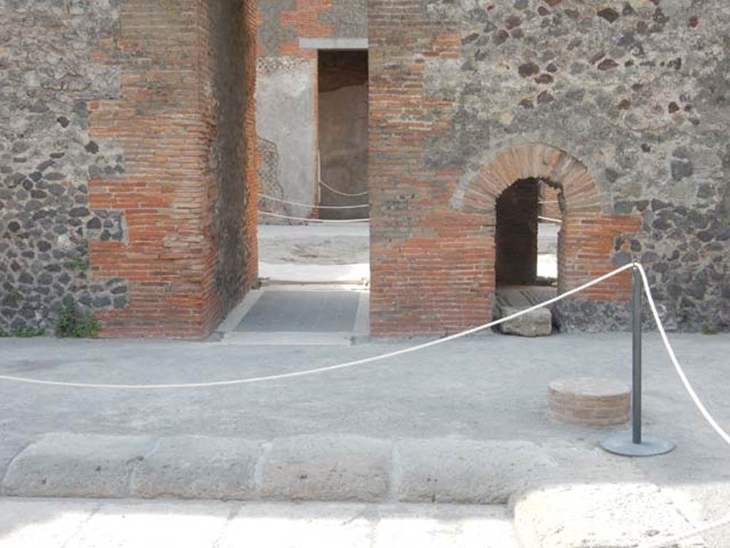 VIII.2.14 Pompeii. May 2017. Looking towards south wall of atrium, and corridor to VIII.2.16. Photo courtesy of Buzz Ferebee.