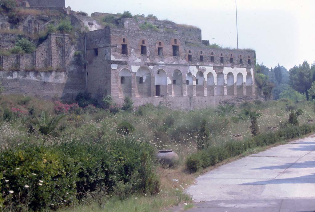 Sarno Baths, Pompeii, August 1976. Rear of Sarno Baths. 
Photo courtesy of Rick Bauer, from Dr George Fay’s slides collection.
