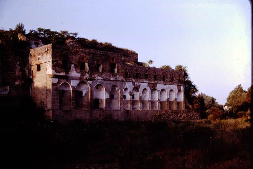 VIII.2.20 Pompeii. 1964. Rear of Sarno baths.  Photo by Stanley A. Jashemski.
Source: The Wilhelmina and Stanley A. Jashemski archive in the University of Maryland Library, Special Collections (See collection page) and made available under the Creative Commons Attribution-Non Commercial License v.4. See Licence and use details.
J64f1743