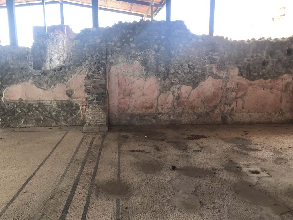 VIII.2.23 Pompeii. April 2019. Looking towards west wall of exedra. Photo courtesy of Rick Bauer.