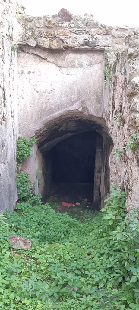 VIII.2.27 Pompeii. December 2023.
Looking south to passageway to lower floor from entrance doorway. 
Photo courtesy of Miriam Colomer.