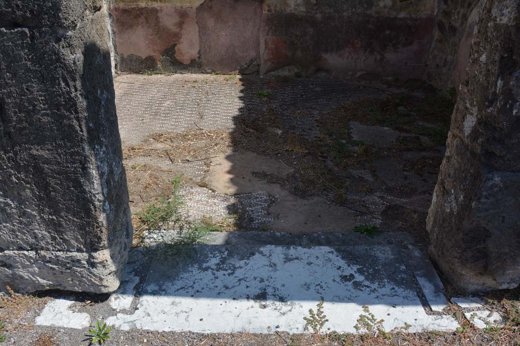 VIII.2.34 Pompeii. September 2019. Doorway threshold to cubiculum ‘g’.
Foto Annette Haug, ERC Grant 681269 DÉCOR.