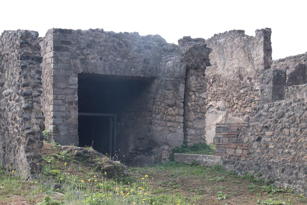 VIII.2.36 Pompeii. October 2023. 
Looking towards passageway to lower floor, and doorway to room on right, taken from VIII.2.37. Photo courtesy of Klaus Heese.