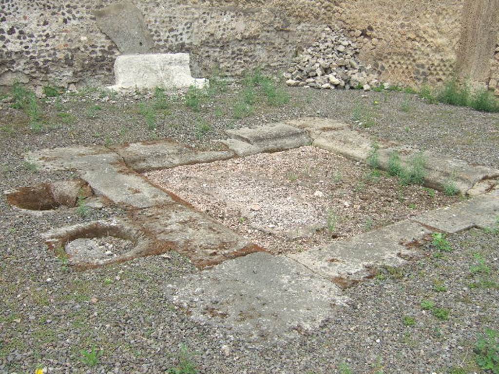VIII.2.36 Pompeii. May 2006. Looking north-west across impluvium in atrium.