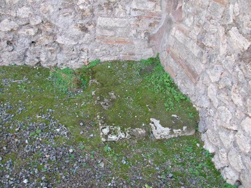 VIII.3.5 Pompeii. December 2007. Base of stairs to upper floor, in south-west corner.