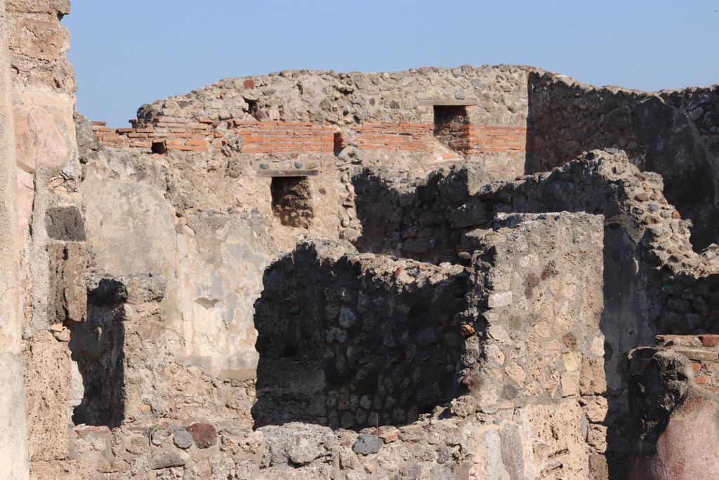 VIII.3.24 Pompeii. October 2022. Various rooms on north side of peristyle. Photo courtesy of Klaus Heese.