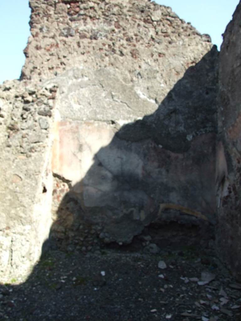 VIII.4.15 Pompeii. March 2009. Room 3, east wall of cubiculum.