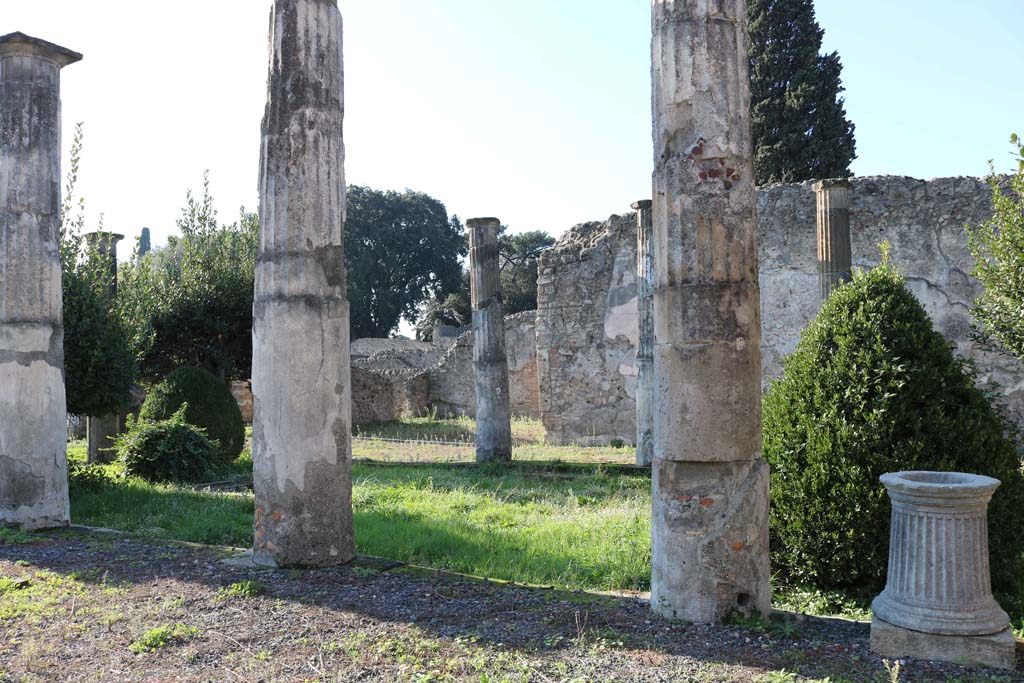 VIII.4.15 Pompeii December 2018. Looking south-west from east side of peristyle garden. Photo courtesy of Aude Durand.
