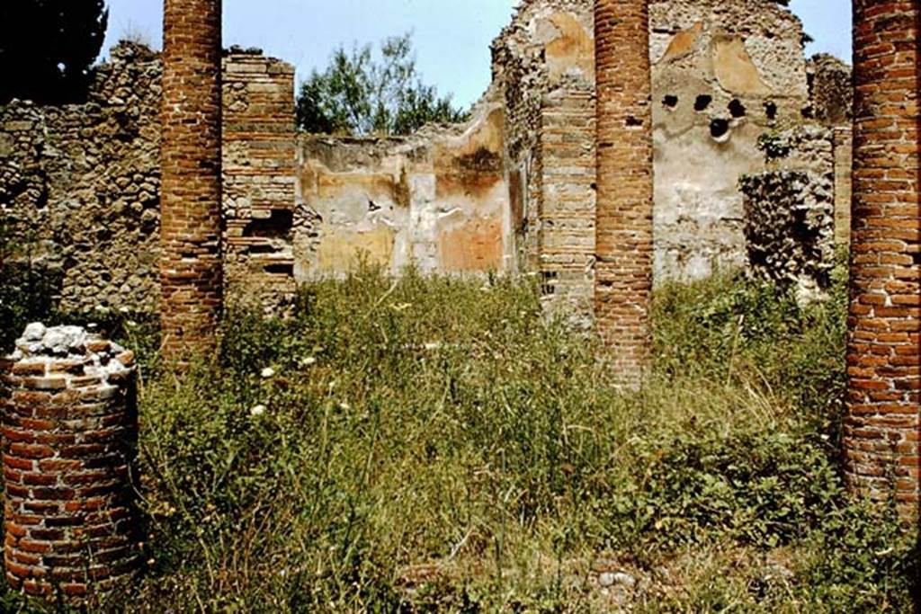 VIII.4.34 Pompeii. 1959. Looking north across impluvium in atrium.Photo by Stanley A. Jashemski.
Source: The Wilhelmina and Stanley A. Jashemski archive in the University of Maryland Library, Special Collections (See collection page) and made available under the Creative Commons Attribution-Non Commercial License v.4. See Licence and use details.
J59f0267