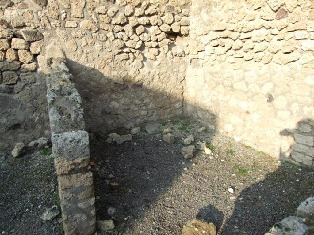 VIII.4.51 Pompeii. December 2007. North-east corner of rear room on north side.