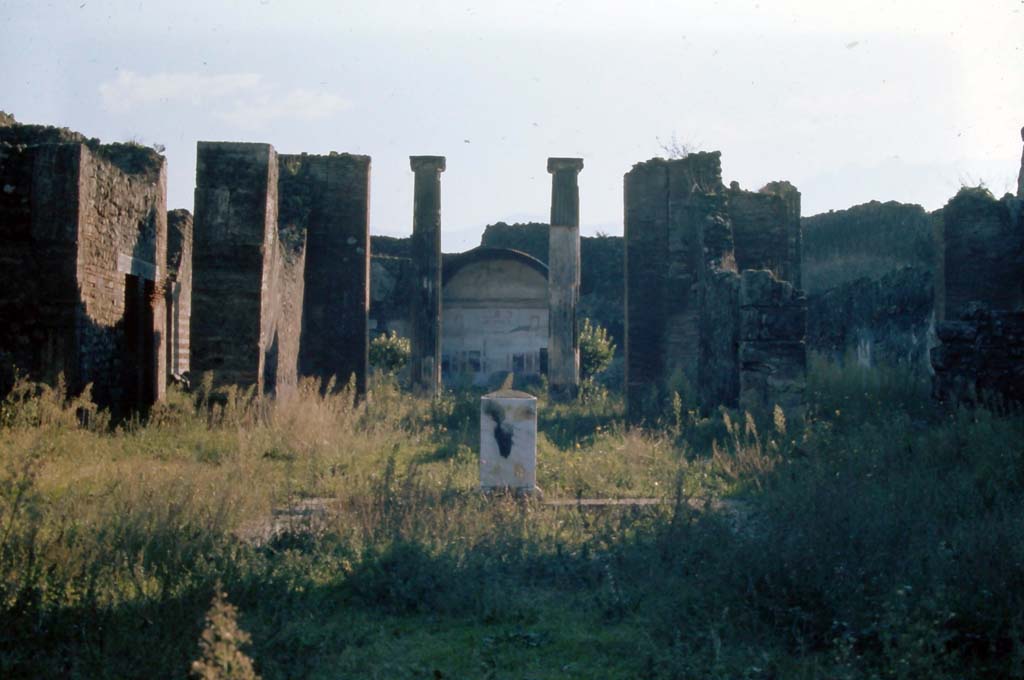 VIII.5.2 Pompeii. 4th December 1971. Looking south across atrium. 
Photo courtesy of Rick Bauer, from Dr George Fay’s slides collection.