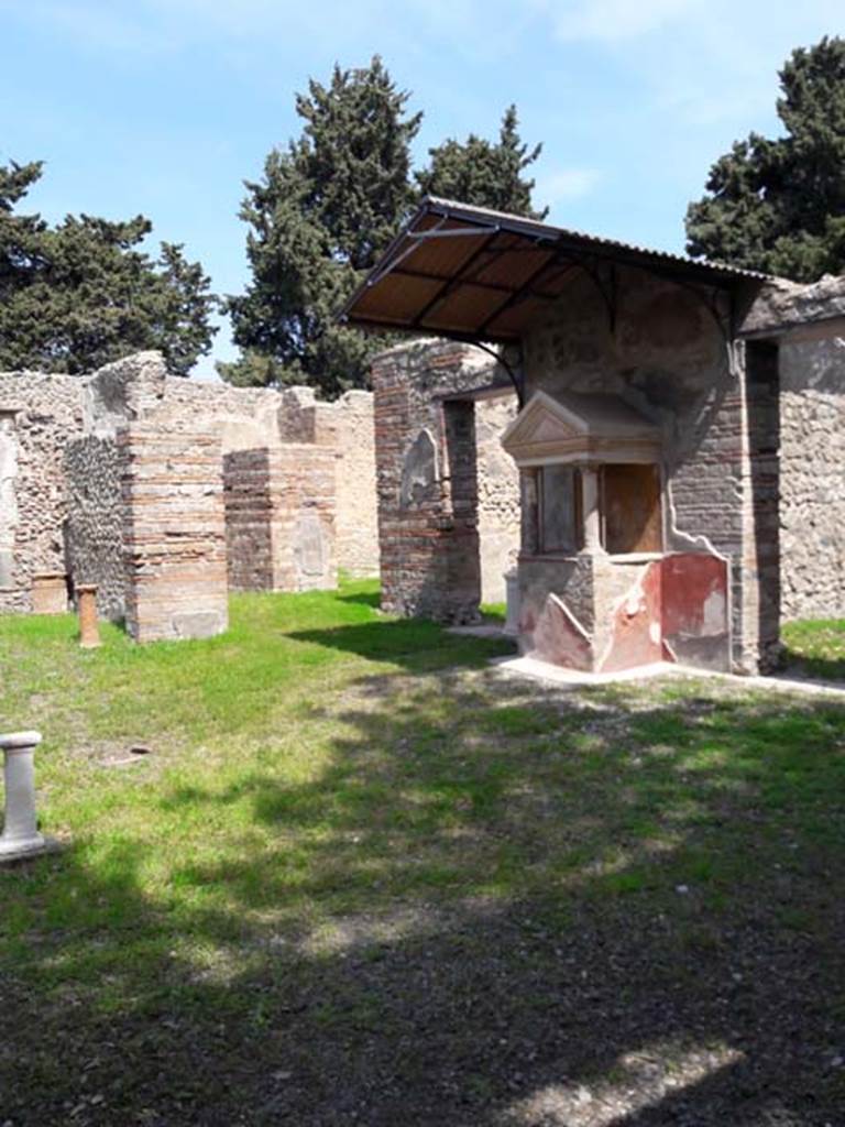 VIII.5.37 Pompeii. April 2017. Room 1, atrium, looking north east.  
Photo courtesy of Dr Paul J. Turner.