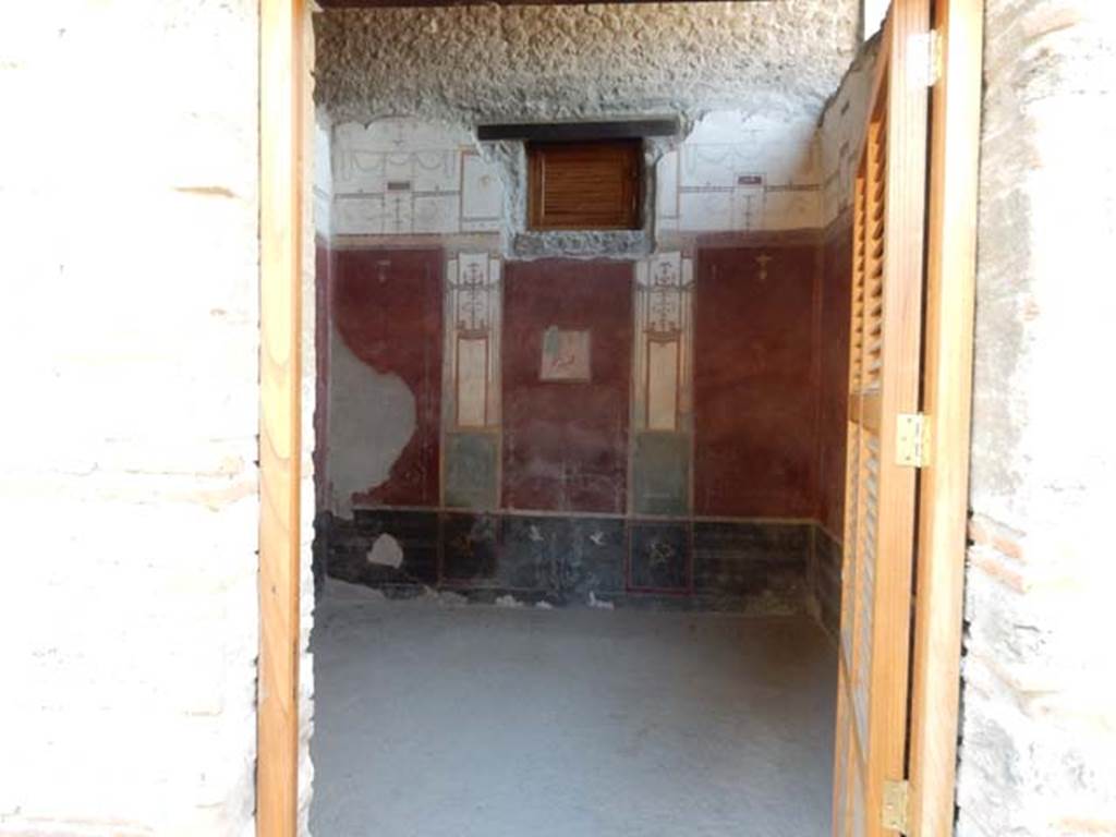 VIII.5.37 Pompeii. May 2017. Room 13, looking west through doorway after restoration. Photo courtesy of Buzz Ferebee.