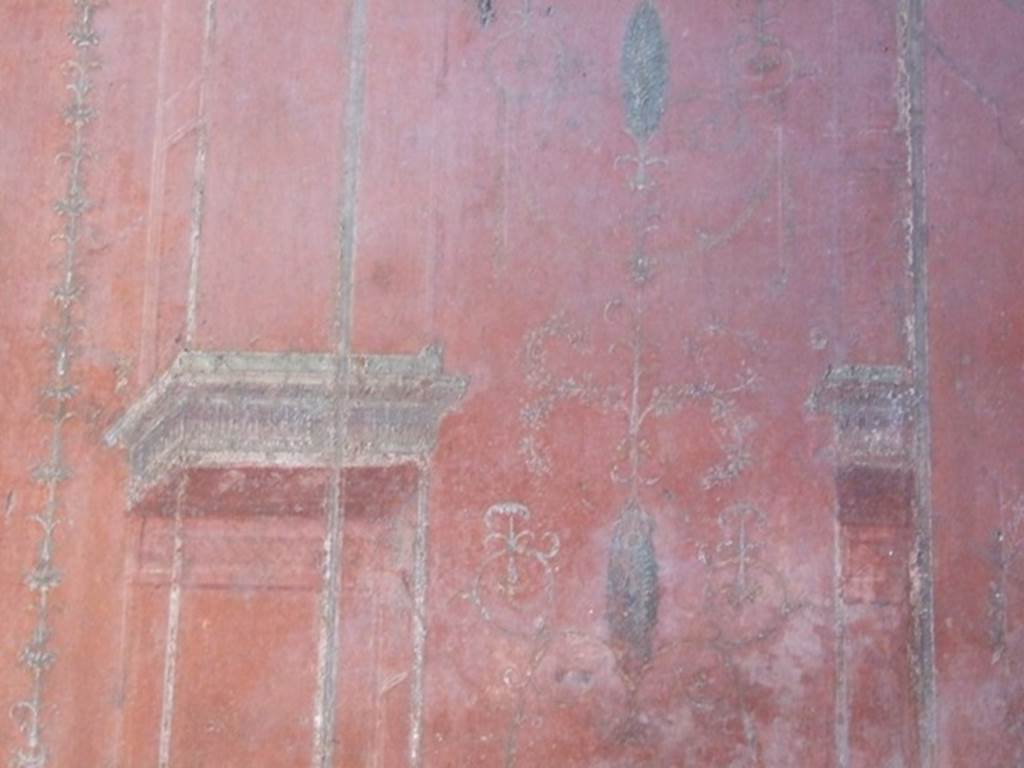 VIII.5.37 Pompeii.  March 2009. Room 14. Oecus. South wall. West end.