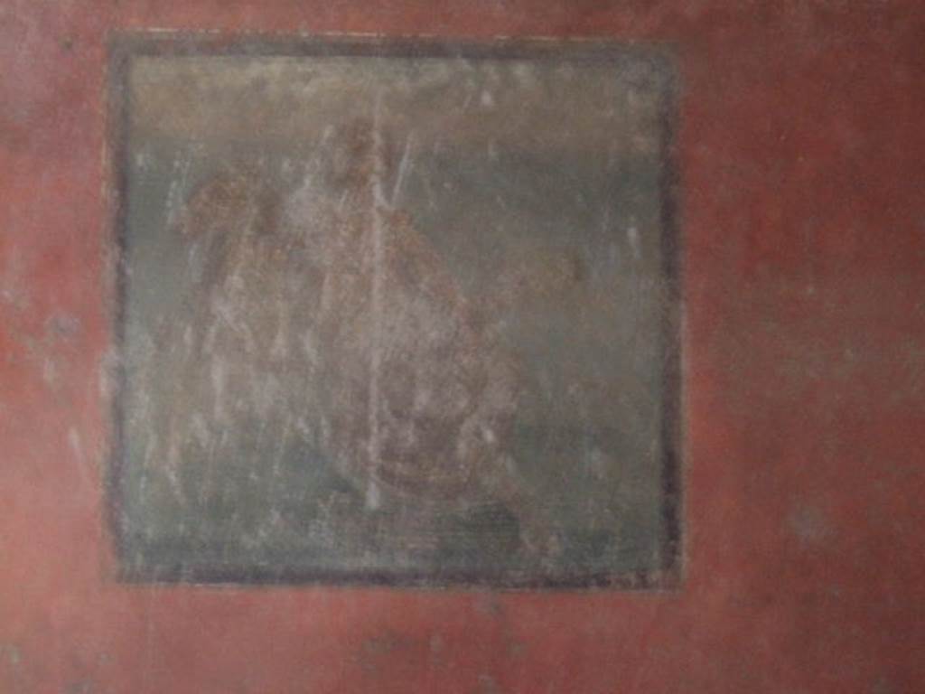 VIII.5.37 Pompeii. September 2005. Room 14, west wall of oecus.  Central wall painting showing Phrixus (or Phryxus or Frisso) and the ram. See Bragantini, de Vos, Badoni, 1986. Pitture e Pavimenti di Pompei, Parte 3. Rome: ICCD. (p.356-7)