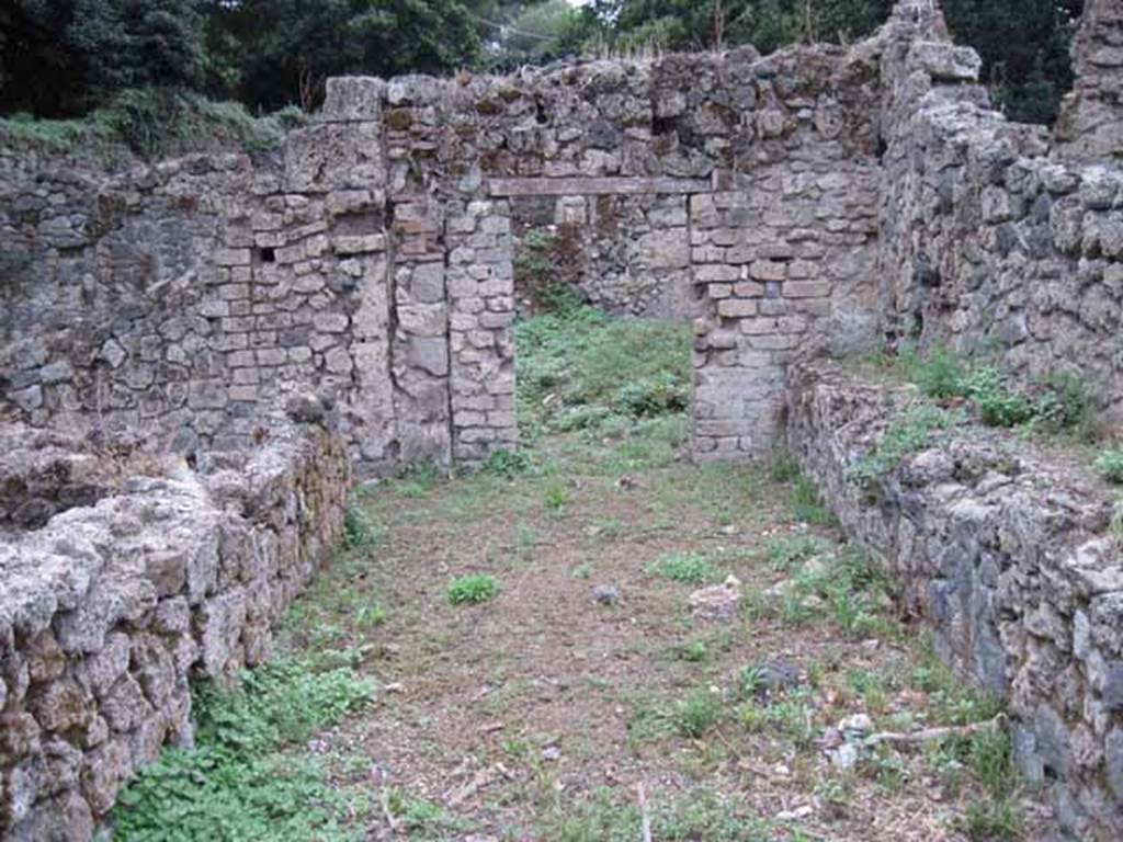 VIII.7.1 Pompeii. September 2010. Second room east of corridor. 
Looking west towards doorway to garden area.  Photo courtesy of Drew Baker.