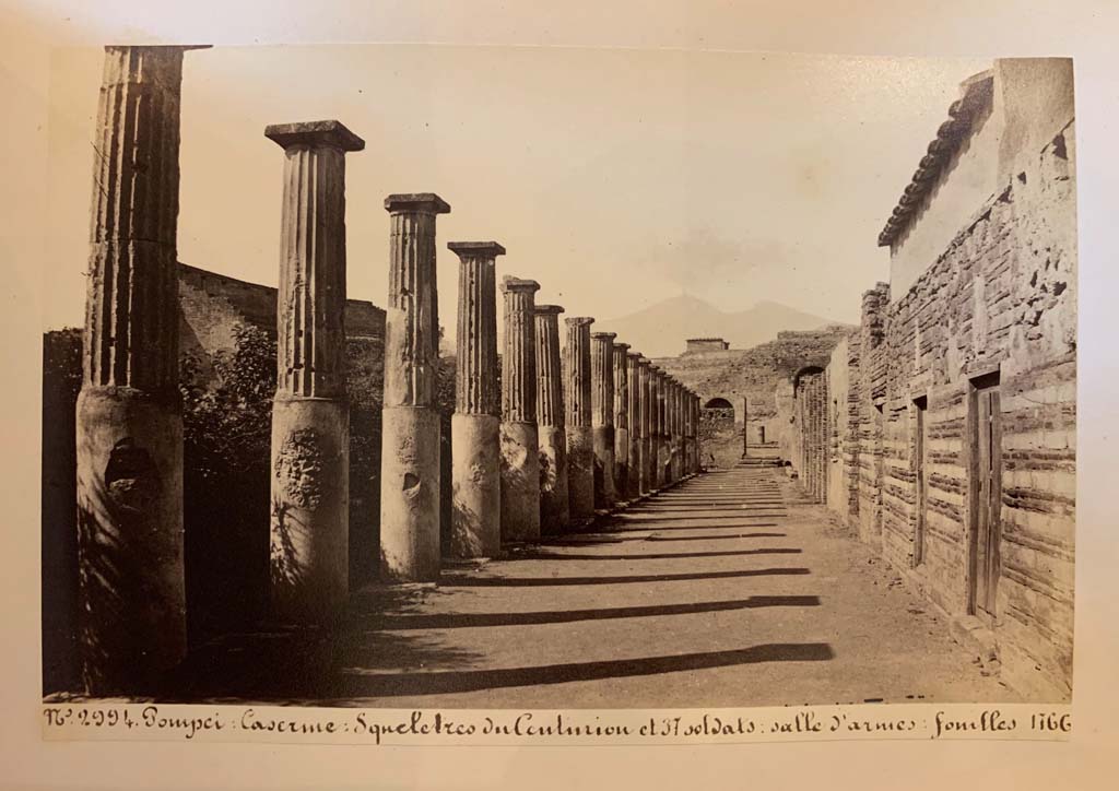 VIII.7.16 Pompeii.
From an album of Michele Amodio dated 1874, entitled “Pompei, destroyed on 23 November 79, discovered in 1745”. 
Looking north along east side. Photo courtesy of Rick Bauer.
