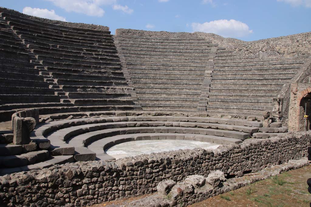 VIII.7.19 Pompeii. September 2021. Looking north-east across Theatre. Photo courtesy of Klaus Heese.