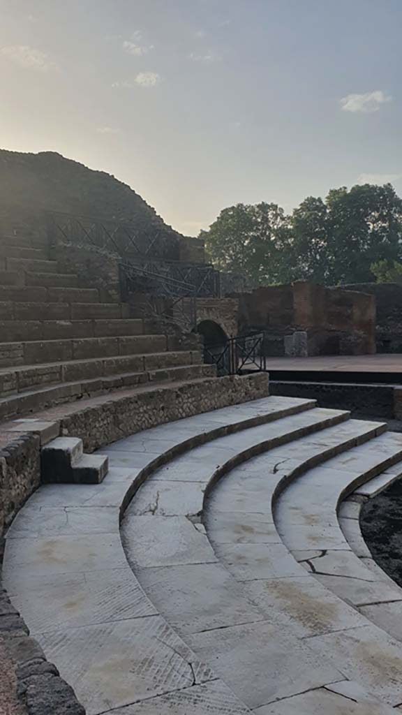 VIII.7.20 Pompeii. August 2021. Looking south-east from seating.
Foto Annette Haug, ERC Grant 681269 DÉCOR.