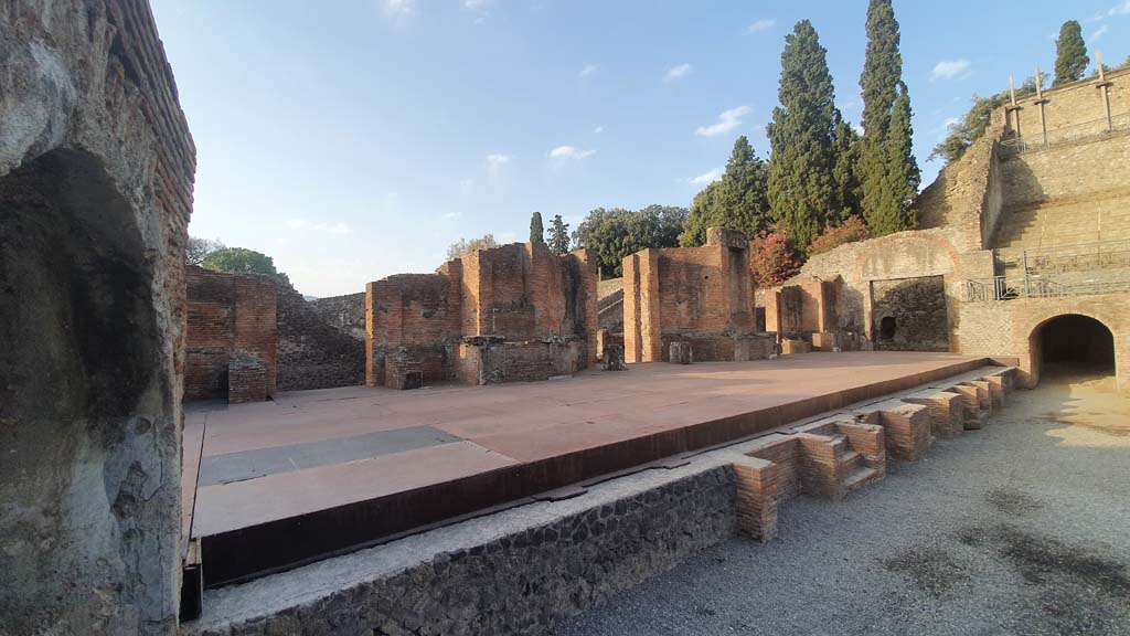VIII.7.20 Pompeii. August 2021. Looking south-west across stage.
Foto Annette Haug, ERC Grant 681269 DÉCOR.