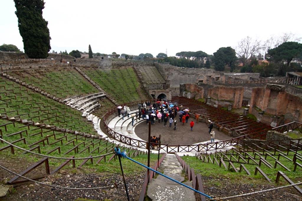 VIII.7.20 Pompeii. December 2008. Large Theatre, looking south-east. Photograph courtesy of Peter Spring.