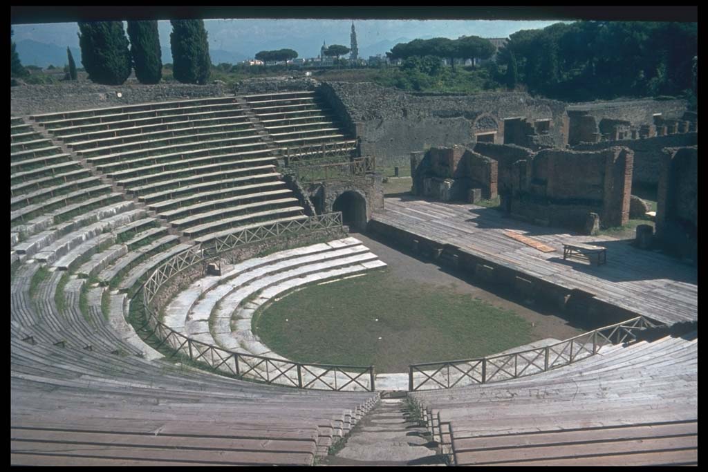 VIII.7.21 Pompeii. Large Theatre, looking south-east.
Photographed 1970-79 by Günther Einhorn, picture courtesy of his son Ralf Einhorn.