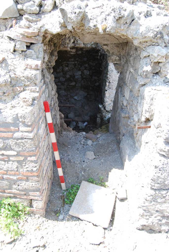 VIII.7.24 Pompeii. June 2009. Looking west towards “storage room”, from first room in south-east corner of atrium. Photo courtesy of Sera Baker.