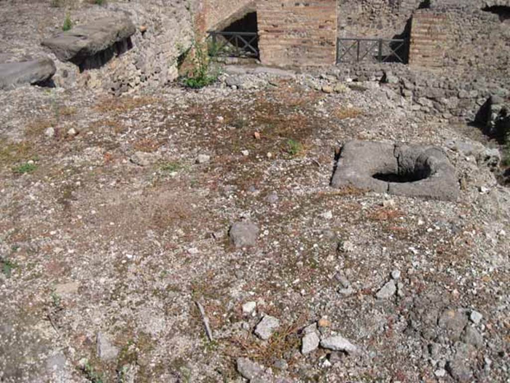 VIII.7.24 Pompeii. September 2010. Looking east across northern portico of garden. Photo courtesy of Drew Baker.
