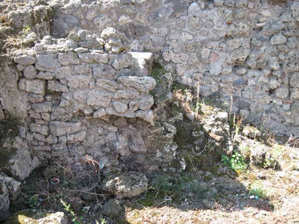 VIII.7.26 Pompeii. September 2010. Steps to upper floor, looking west. 
Photo courtesy of Drew Baker.