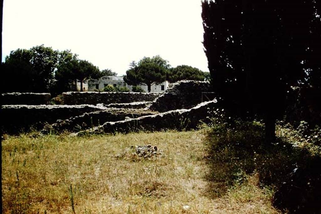 VIII.7.26 Pompeii. 1959. Looking south from garden area, towards corridors from Theatre, VIII.7.21 and 20.  Photo by Stanley A. Jashemski.
Source: The Wilhelmina and Stanley A. Jashemski archive in the University of Maryland Library, Special Collections (See collection page) and made available under the Creative Commons Attribution-Non Commercial License v.4. See Licence and use details.
J59f0263